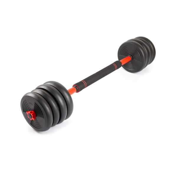 Набор гантелей со штангой и гирями 6 в 1 AMETIST 30 кг